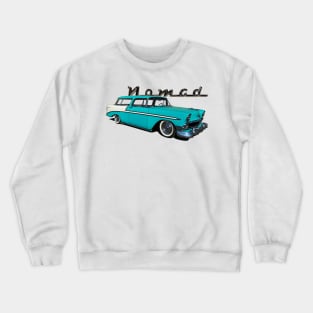 1956 Chevy Nomad Custom Turquoise Crewneck Sweatshirt